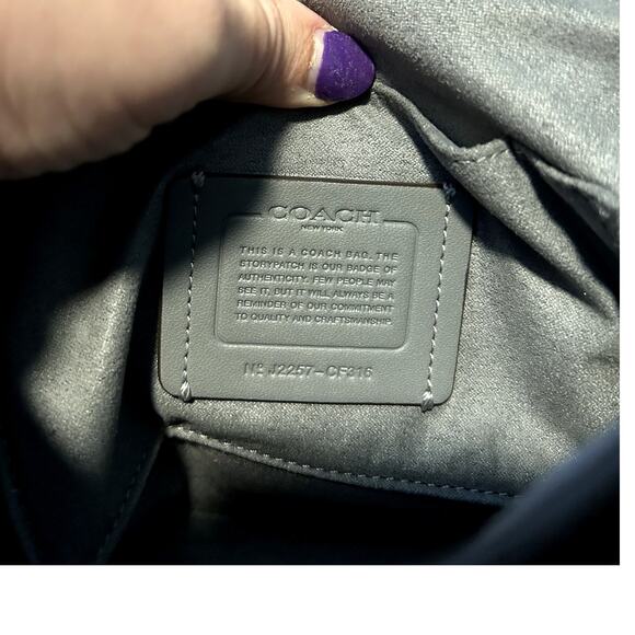 Coach Morgan Saddle Bag Granite Grey CF316 - Picture 8 of 9